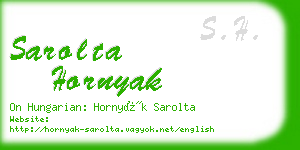 sarolta hornyak business card